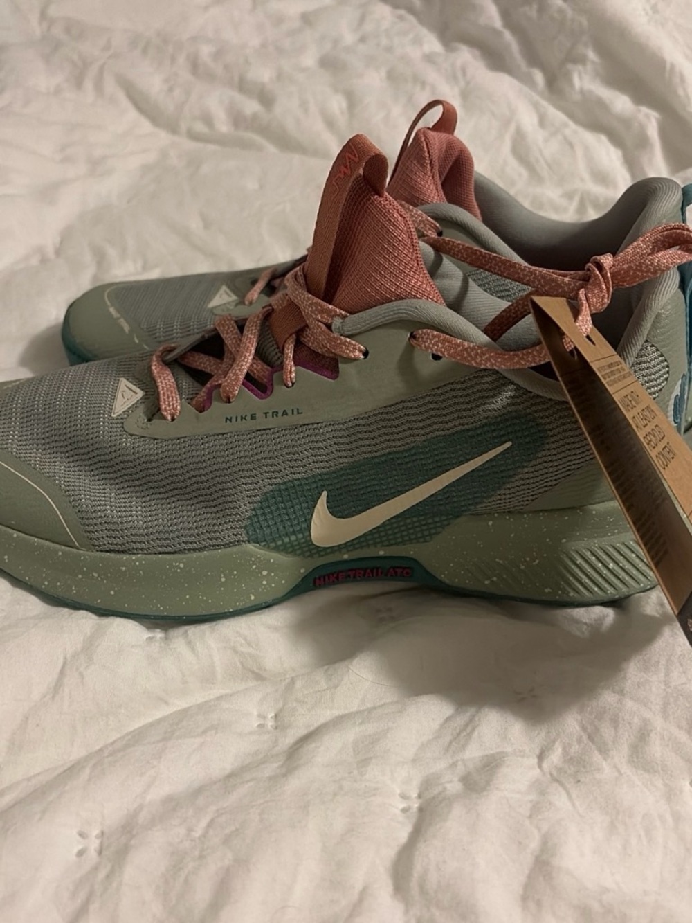 Nike Trail Running Shoe - Mint with Pink Accents